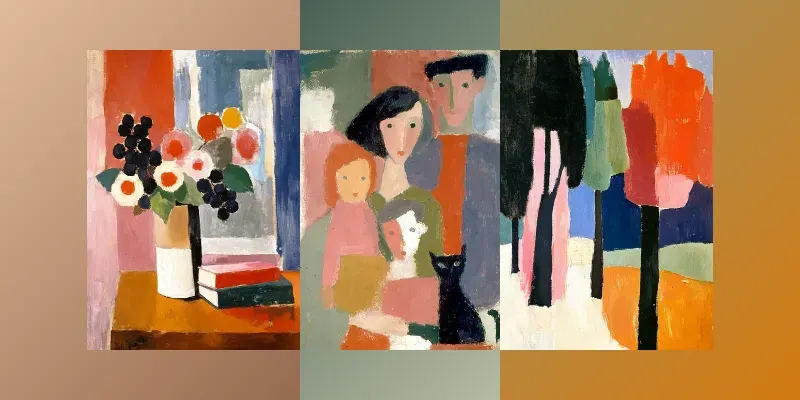 Protocubism Artworks In Oil Painting generated by undefined