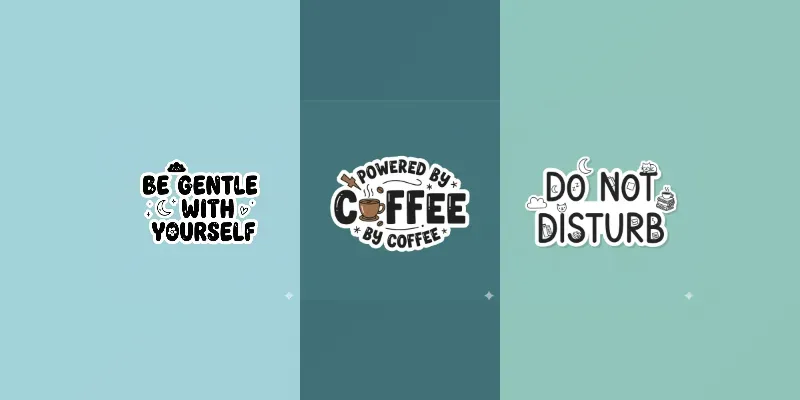 Clean Vector Quote Stickers generated by undefined