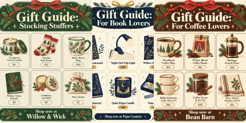 Holiday Gift Guide Designs