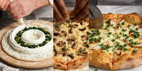 Stuffed Crust Pizza Videos generated by veo