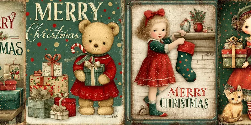 Merry Christmas Junk Journal Cards generated by undefined