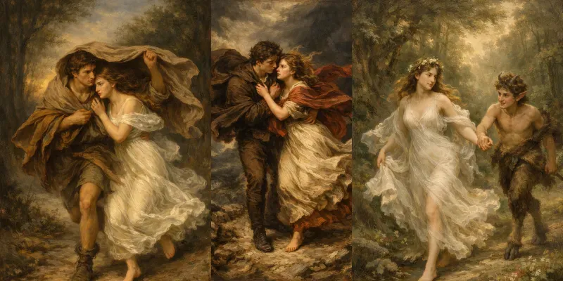 Editable Classical Romantic Oil Paintings generated by undefined