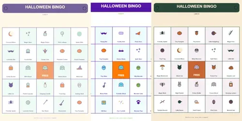 Halloween Party Bingos generated by chatgpt-image