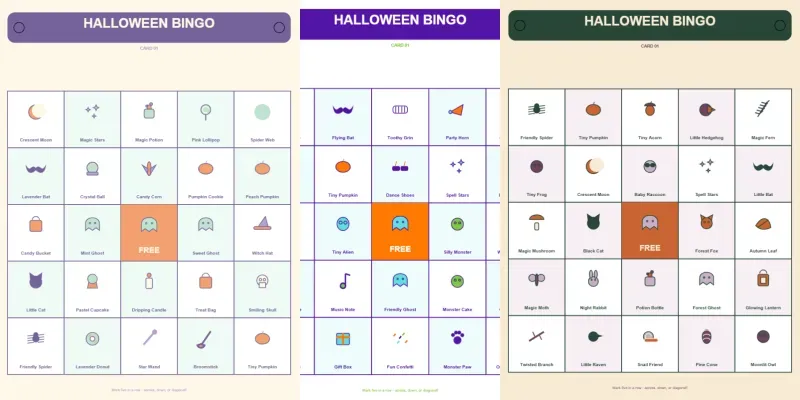 Halloween Party Bingos generated by undefined