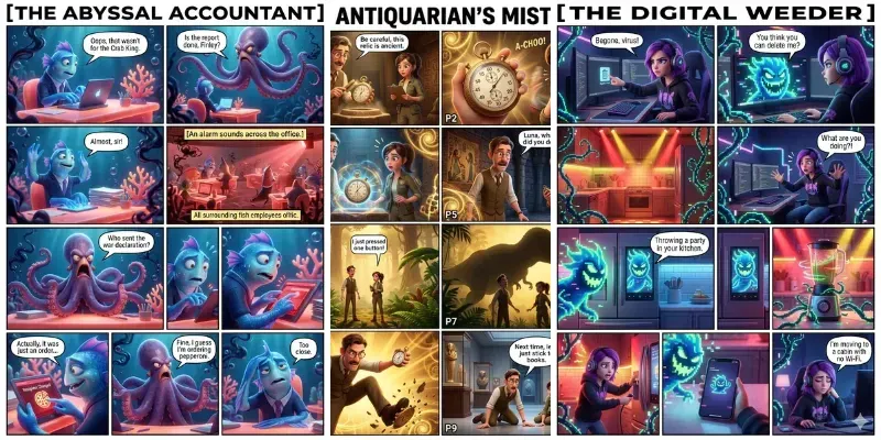 3d Comic Strip Page Generator generated by undefined