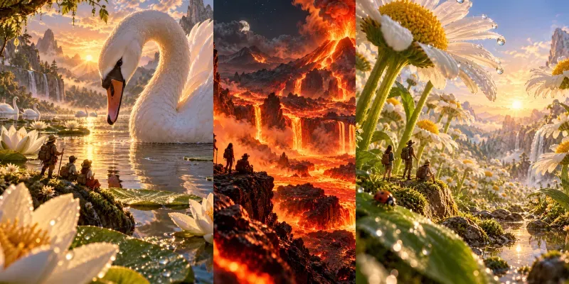 Tiny Explorers In Giant Worlds