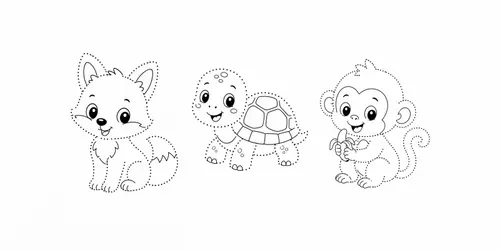 Baby Animal Dot Worksheets generated by chatgpt-image