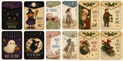 Printable Sentiment Pocket Cards generated by chatgpt-image