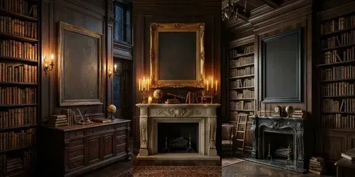 Dark Academia Library Mockups generated by chatgpt-image