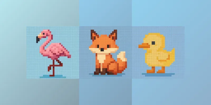 Pixel Art Cute Animals generated by undefined