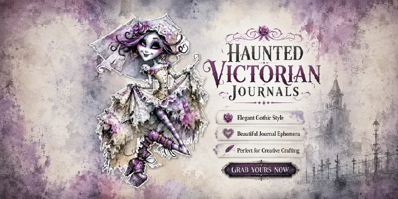 Halloween Haunted Victorian Junk Journals generated by undefined