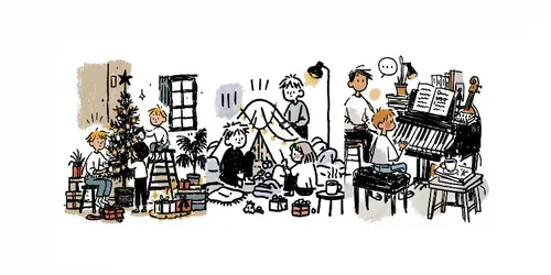 Cozy Moments Handdrawn Kids Art generated by midjourney