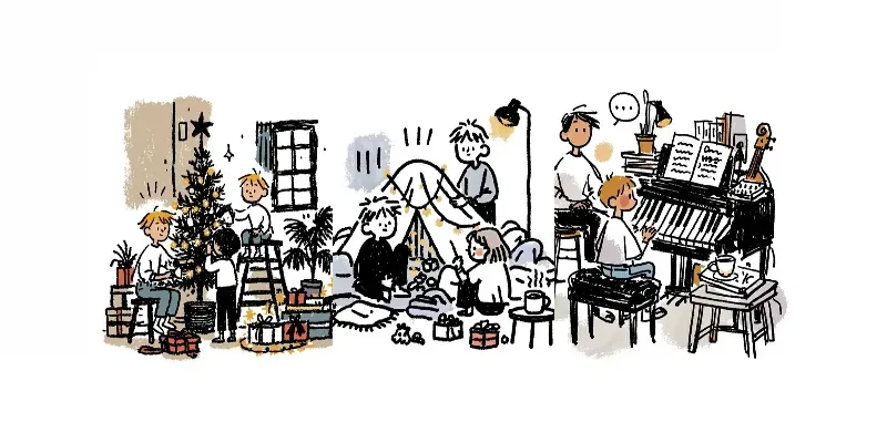 Cozy Moments Handdrawn Kids Art generated by undefined