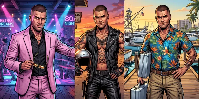 Grand Heist Video Game Protagonists generated by undefined