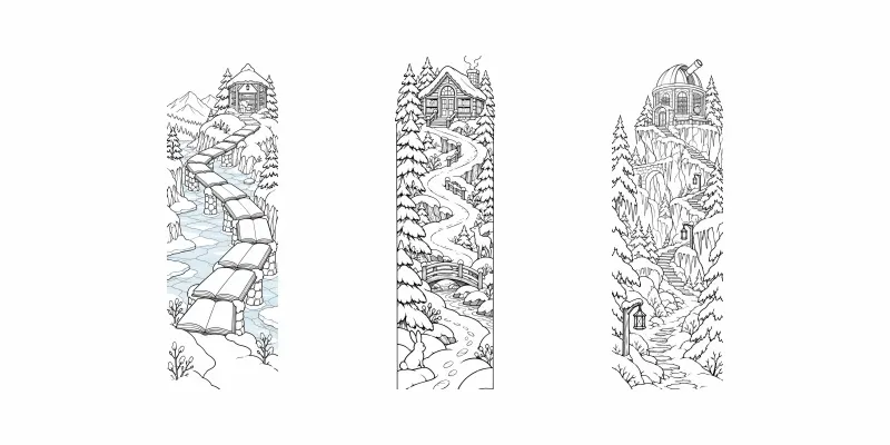 Winter Reading Route Bookmarks