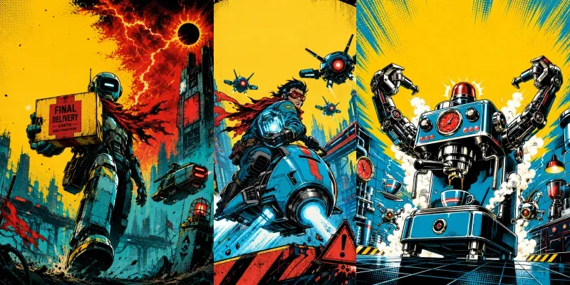 Retrofuture Pop Comic Covers generated by undefined