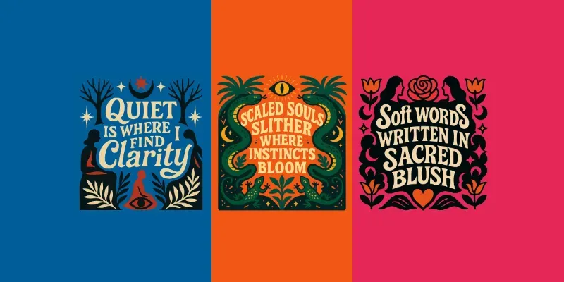 Folk Art Quote Poster Designs generated by undefined