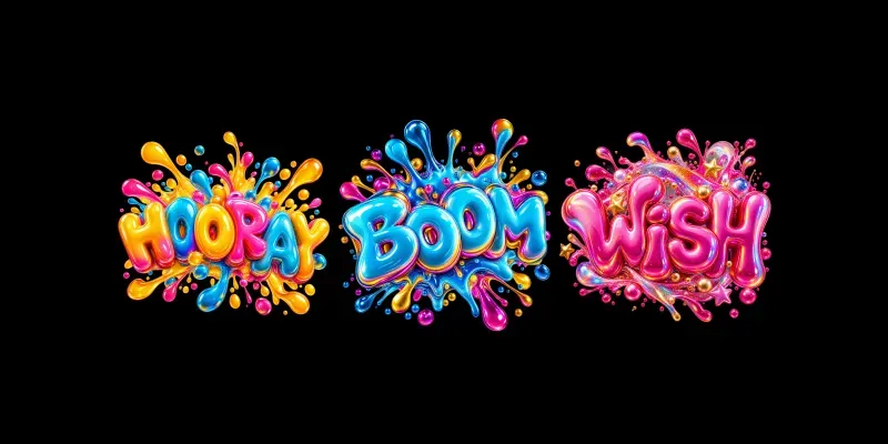 Vibrant Bubble Celebration Cliparts