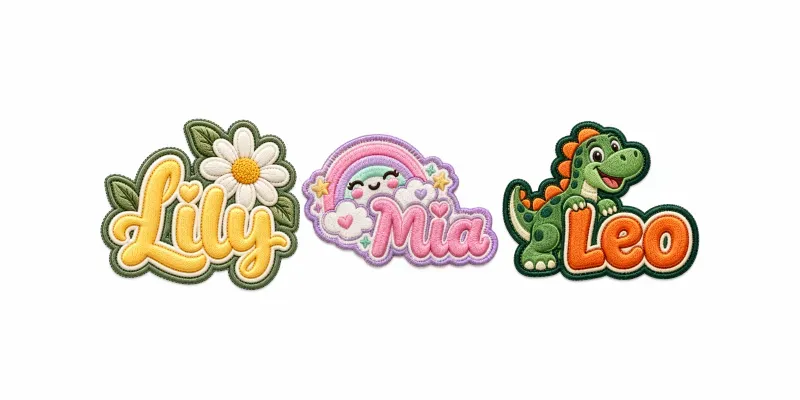 Personalized Embroidered Kids Patches