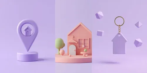 3D Minimalist Clay Real Estate Icons generated by leonardo