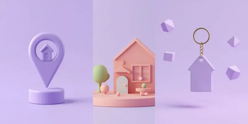 3D Minimalist Clay Real Estate Icons generated by undefined
