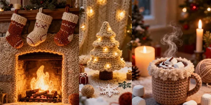 Knitted Christmas Villages generated by undefined