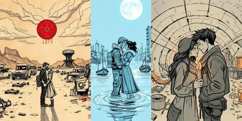 Dystopian Love Handdrawn Art generated by undefined