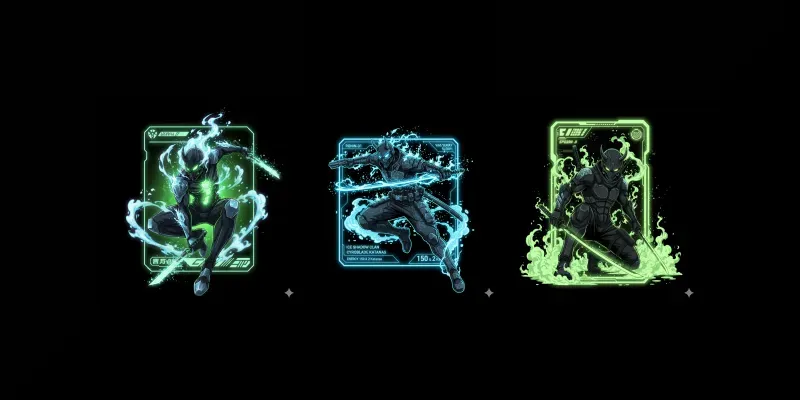 Cyber Ghost Anime Card Illustrations generated by undefined