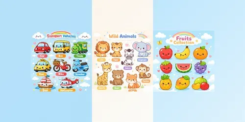 Kids Learning Poster Sets generated by chatgpt-image