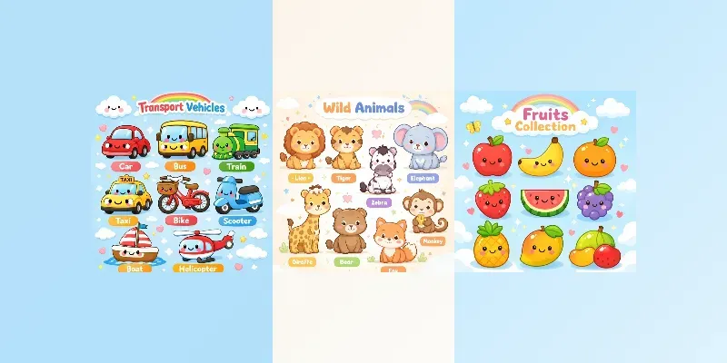 Kids Learning Poster Sets generated by undefined