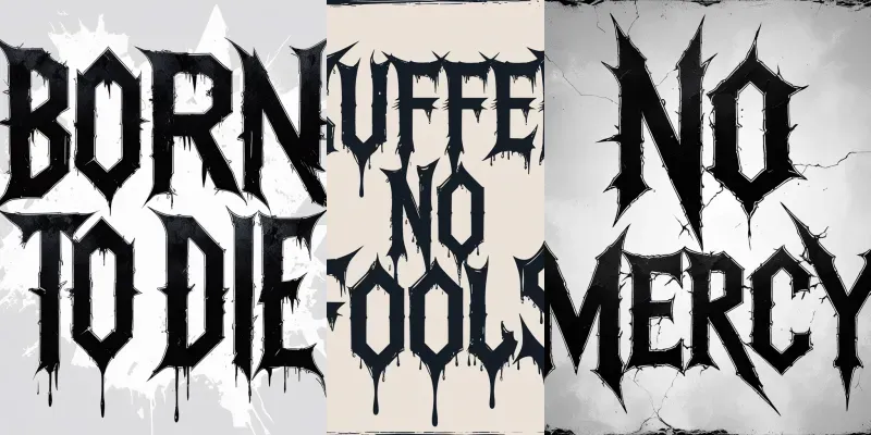 Gothic Tshirt Typography generated by undefined
