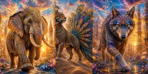 Ornate Guardian Lions generated by chatgpt-image