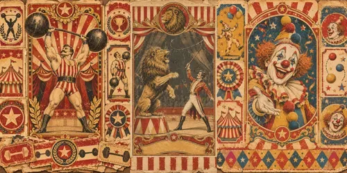 Vintage Circus Paper Ephemera generated by chatgpt-image