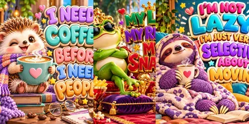 Funny Grumpy Quote Posters generated by chatgpt-image
