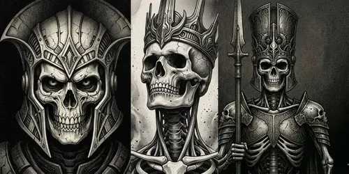 Gothic Skull Dark Fantasy Portrait Art generated by gemini-image