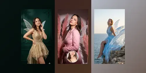 Realistic Fashion Fairy Portraits generated by gemini-image