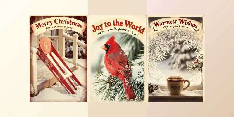 Vintage Christmas Postcard Cards