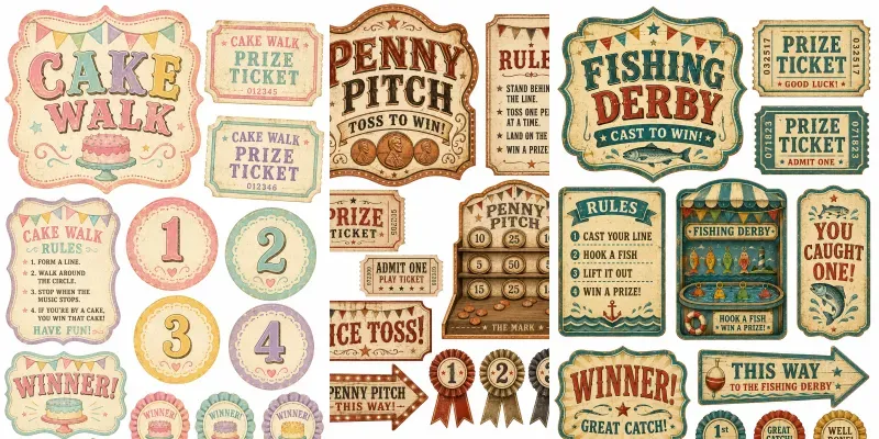 Carnival Midway Games Ephemera generated by undefined