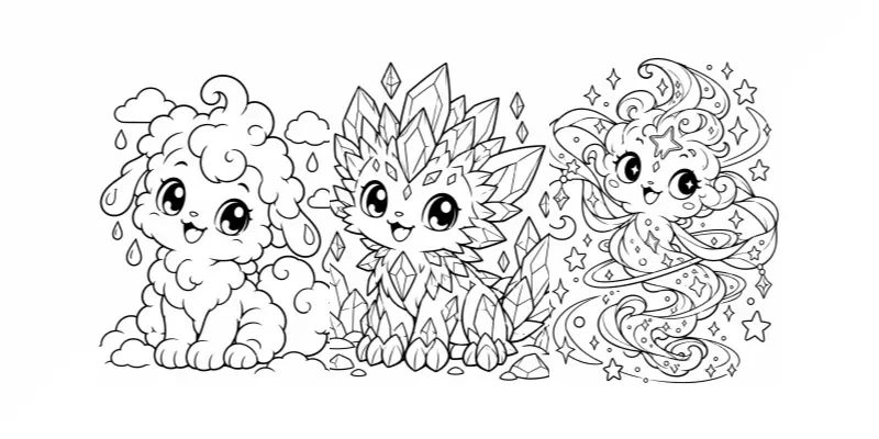 Original Line Pokemon Colour Sketches