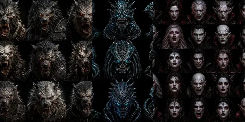 Ultimate Horror Portrait Grid Collections generated by undefined