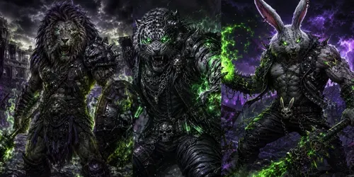 Dark Apocalypse Beast Warriors generated by chatgpt-image