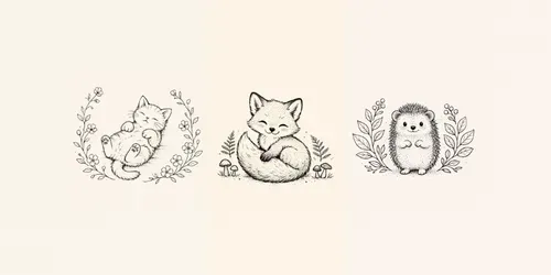 Minimal Botanical Animal Line Art generated by chatgpt-image