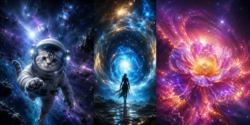 Cinematic Cosmic Artwork Designs generated by undefined