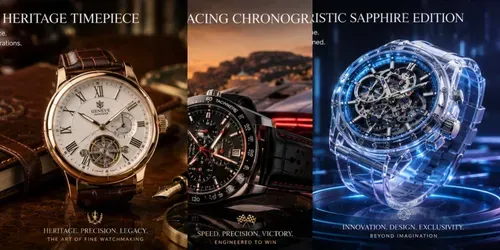 Cinematic Luxury Watch Advertisements generated by chatgpt-image