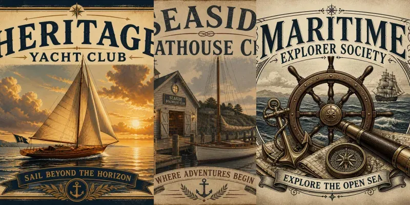 Vintage Sailing Club Graphic Generator generated by undefined