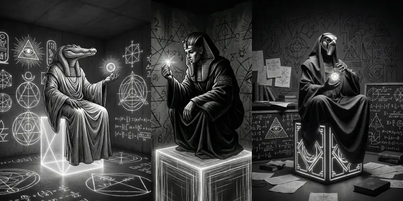 Modern Alchemical Noir Linework generated by undefined