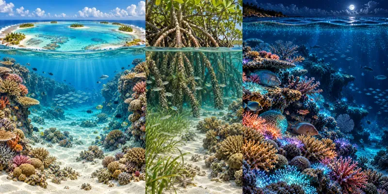 Coral Reef Cross Sections