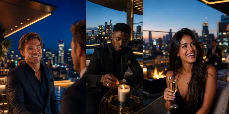 Rooftop Champagne Evenings generated by undefined