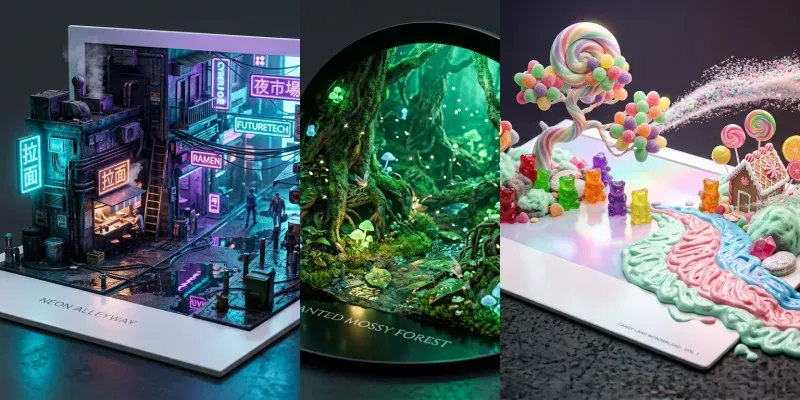 3d Microdiorama Frame Popout generated by undefined