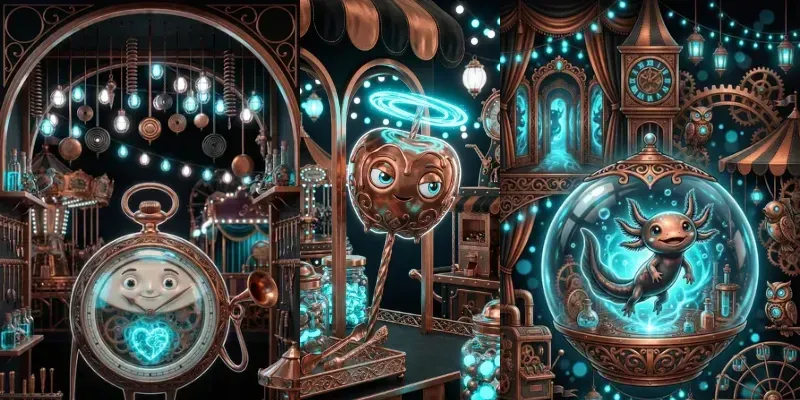 Dual Clockwork Carnival 3D Posters generated by undefined